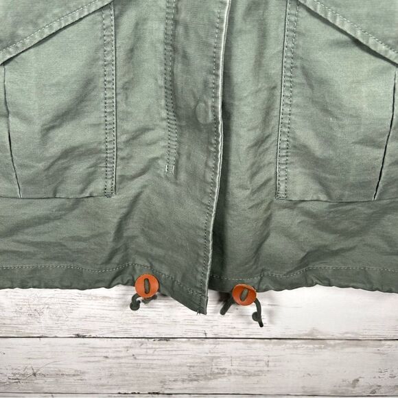 Abercrombie & Fitch Anorak Utility Cotton Canvas Hooded Pull Waist Jacket Small - Picture 4 of 7